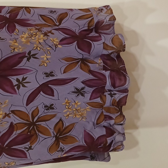 Lapis Elastic Waist Pull On Floral/Ruffle Hem Skirt- Sz. Sm - Picture 5 of 7